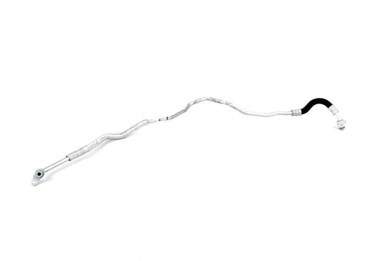 Tubo de retorno del radiador de aceite OEM 17227619208 para BMW E70, F15, E71, F16 xDrive50i. Compatible con motores N63 y N63T. Original BMW.