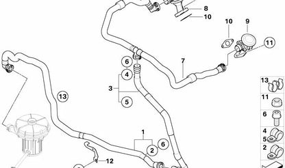 Válvula de cierre para BMW E60, E61N, E63, E64 (OEM 11727837097). Original BMW