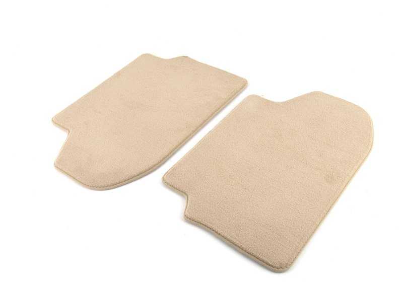 Beige OEM velvet carpets 51477351386 for BMW F10N and F11N (5 LCI Berlina and Touring series with XDRive). Full front and rear game. Original BMW.