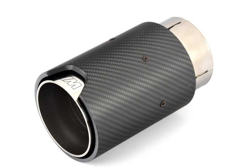 Embellecedor escape M Performance carbono OEM 18302348835 para BMW F10 M5, F06 M6, F12 M6, F13 M6. Solo compatible con silenciador trasero Performance. Original BMW.