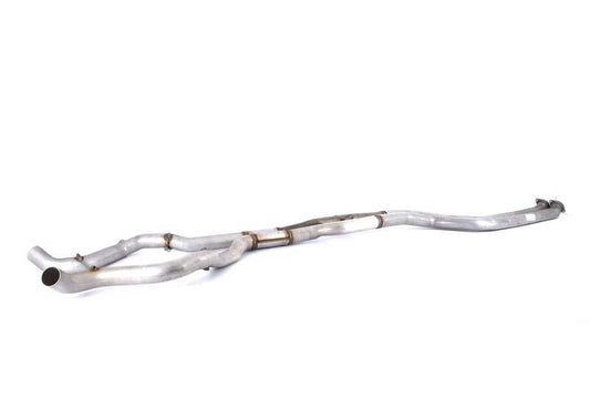 Tubo de escape central con forma X OEM 18307613660 para BMW E90, E91, E92, E93 335i N55. Compatible con versiones manuales y automáticas. Original BMW.