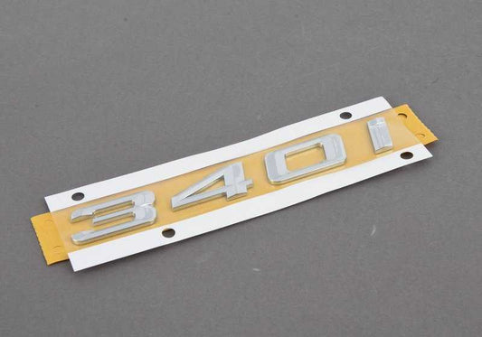 Emblema trasero "340i" OEM 51147423788 para BMW Serie 3 {F30}. Original BMW.