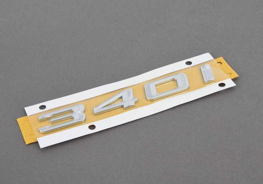 Emblema trasero "340i" OEM 51147423788 para BMW Serie 3 {F30}. Original BMW.