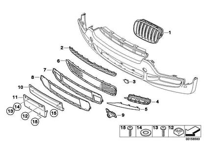 Rejilla Riñonera Capo Delantero Para Bmw E70 E71 . Original Bmw. Recambios
