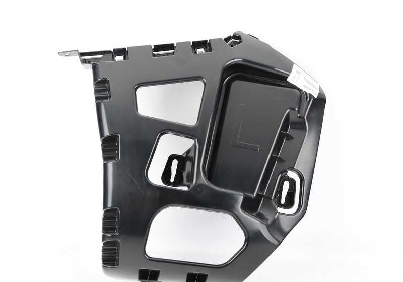 Soporte guía lateral izquierdo del paragolpes OEM 51128062185 para BMW F87 y F87N. Pieza original BMW.