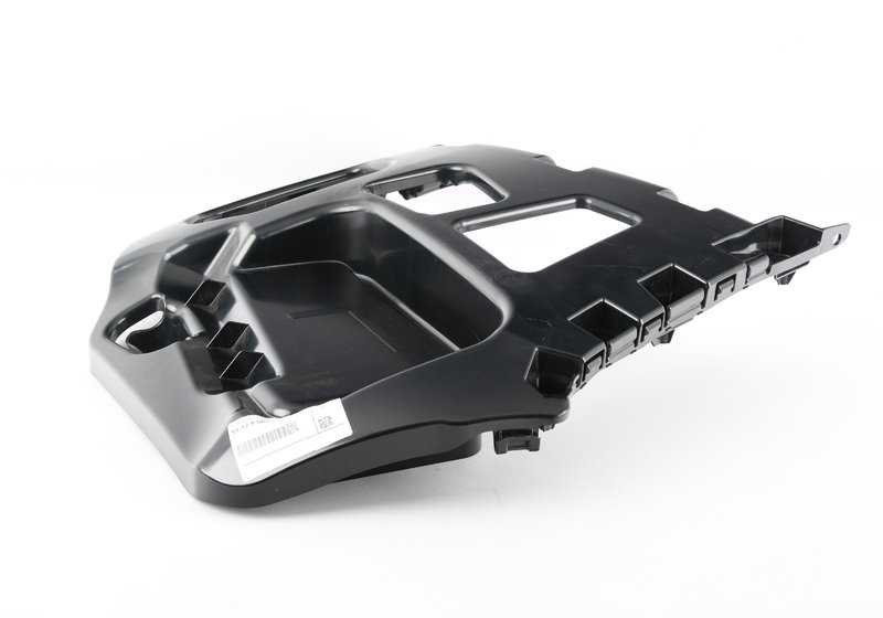 Soporte guía lateral izquierdo del paragolpes OEM 51128062185 para BMW F87 y F87N. Pieza original BMW.