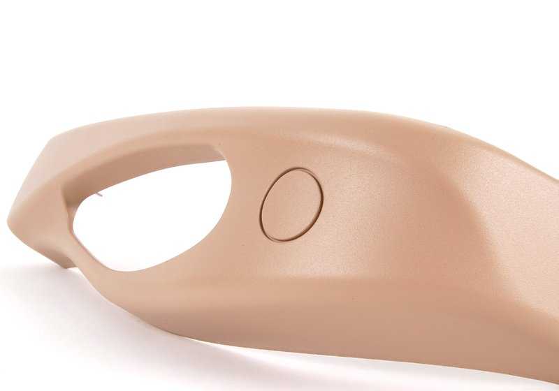 Tapa embellecedora exterior izquierda OEM 52108255661 para BMW Serie 3 E46 318Ci (modelos BP71, BP72, BP81, BP82, BW71, BW72, BW81, BW82, BY71, BY72). Color beige claro. Original BMW.