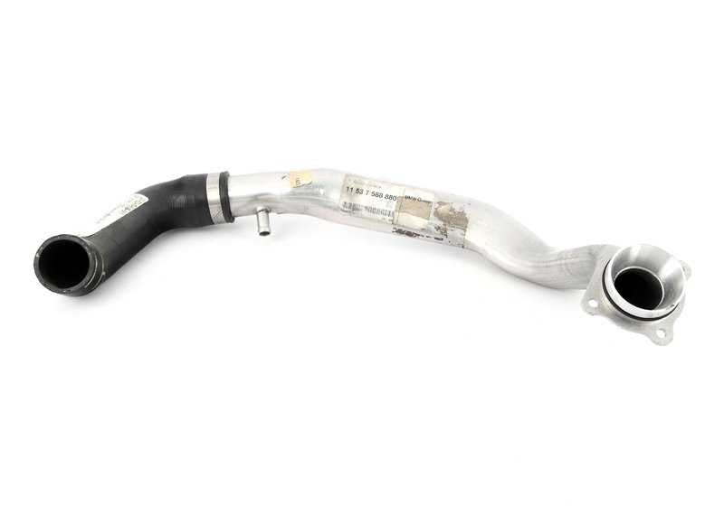 Tubo de refrigerante dirección bomba agua OEM 11537588880 para BMW E82,E88,E90. Conecta motor a bomba de agua. Original BMW.