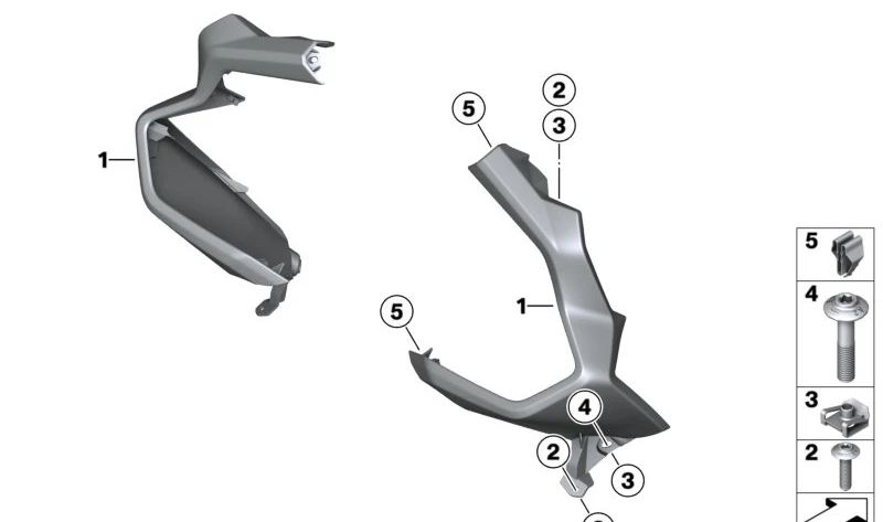 Protección de mano izquierda OEM 46637924141 para motos BMW K1600 GT, K1600 GTL, K1600 Bagger. Original BMW Motorrad.