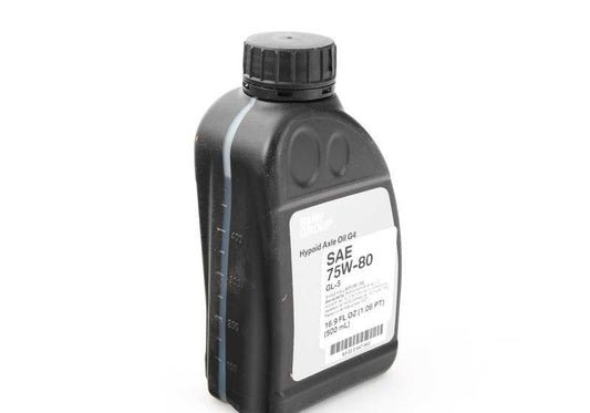 Original Oil for rear differential OEM 83222447362 for BMW G20, G21, F90, F91, F92, F93, G14, G15, G16, G01, F97, G02, F98, G05, G06, G07, G29. 0.5L capacity. Original BMW.