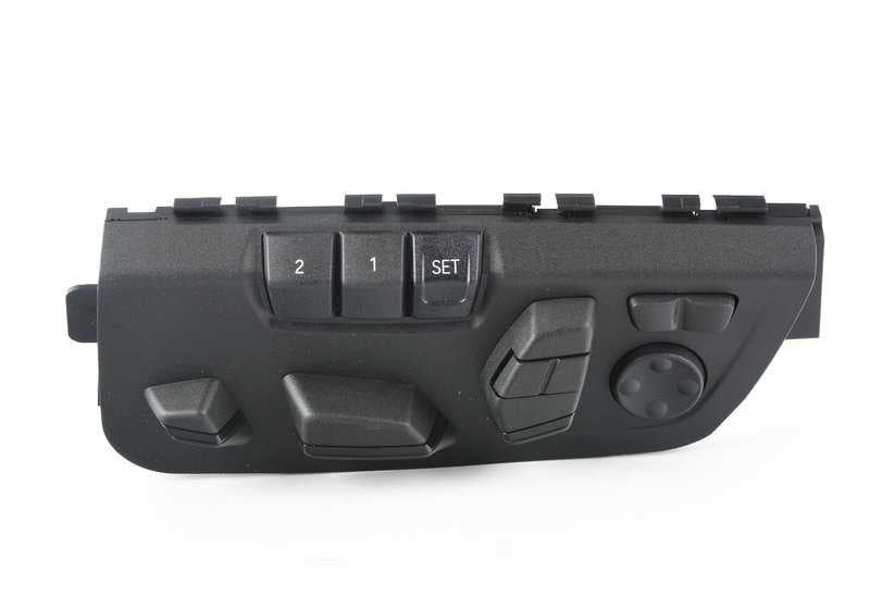 Interruptor de ajuste eléctrico del asiento izquierdo OEM 61319364977 para BMW F06, F12, F13. Original BMW.