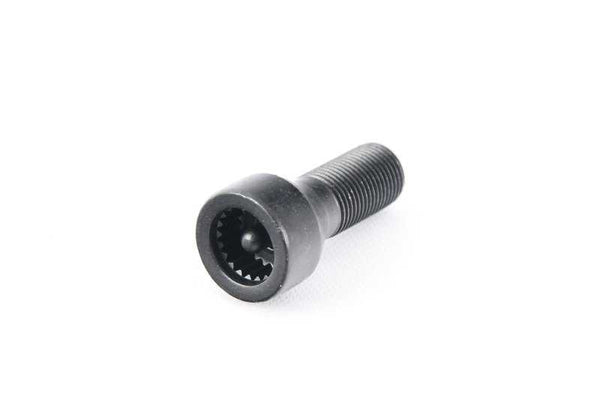 Tornillo de rueda con código OEM 36136776086 para BMW {F20, F21, F22, F23, F30, F31, F34, F35, F32, F33, F36, F07, F10, F11, F18, F06, F12, F13, F01, F02, F04, F25, F26, E70, F15, E71, E72, F16} y MINI {R50, R52, R53, R56}. Original BMW y MINI.