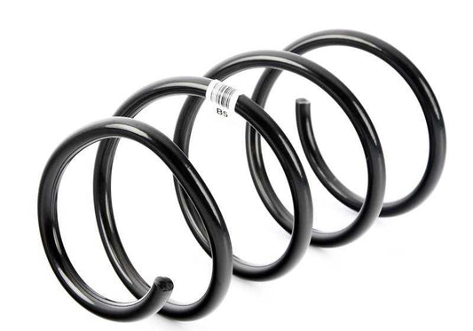 Front suspension spring OEM 31336761326 for BMW E81, E82, E87, E88, E90, E91, E92 and E93. Original BMW.