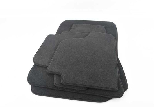 Juego de alfombrillas delanteras y traseras antracita OEM 51477316613 para BMW Serie 3 E93, E93 LCI y M3 Descapotable. Original BMW.