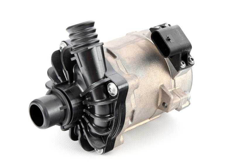 Pompa ausiliaria del refrigerante OEM 17127850113 per BMW X5 F85 e X6 F86. BMW originale.