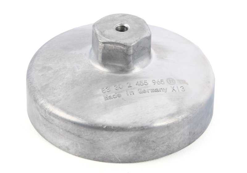 Llave para filtro de aceite OEM 83302455965 para BMW N63 y N74 {F01,F02,F06,F07,F10,F12,F13,F15,F16,F85,F86}. Herramienta original BMW para desmontar el filtro de aceite fácilmente.