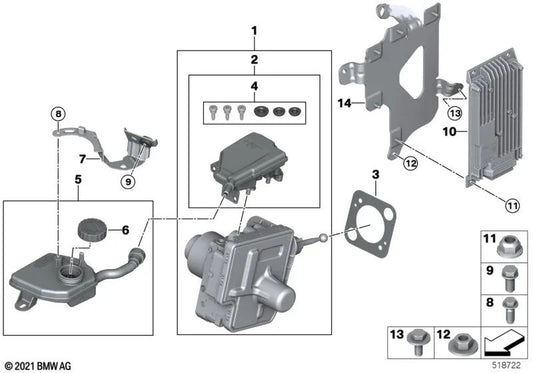 Dispositivo de freio para BMW U06 (OEM 34505A508D9). BMW original.