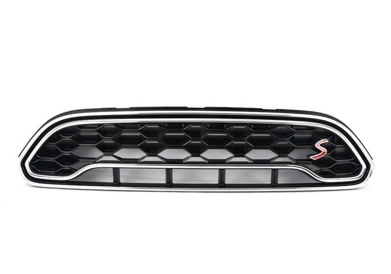 Rejilla decorativa del capó delantero OEM 51137405406 para MINI F60 Cooper S (2016-2020). Original MINI.
