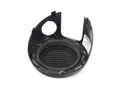 Cubierta de altavoz izquierda negra OEM 51412753689 para MINI R55, R56, R57, R58, R59… y más. Original MINI.