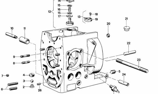 Gefangenenschraube M10x247 OEM 11111335108 für BMW R248. Originaler BMW Motorrad.