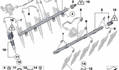 Prise en charge de l'injecteur OEM 13647598000 pour BMW F07, F10, F11, F12, F13, F01, F02, F04, E70, E71, E72. BMW d'origine.