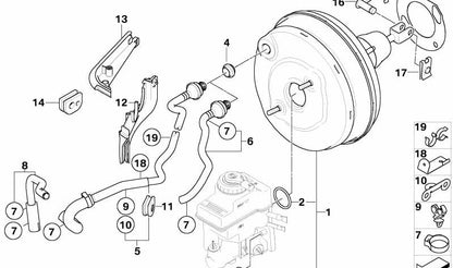 Vacuum Pipe OEM 34336762103 for BMW E60, E61, E63, E64, E65, E66. Original BMW.