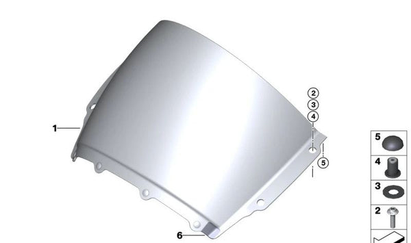 Parabrisas tintado OEM 77338829979 para moto BMW M 1000 RR (K66) 2022-2024. Original BMW Motorrad.