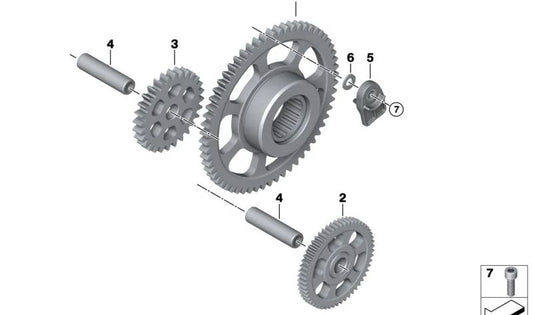 OEM 12418562815 Waschmaschine für BMW Motorrad G 310 R, G 310 GS, G 310 RR. Originaler BMW Motorrad.
