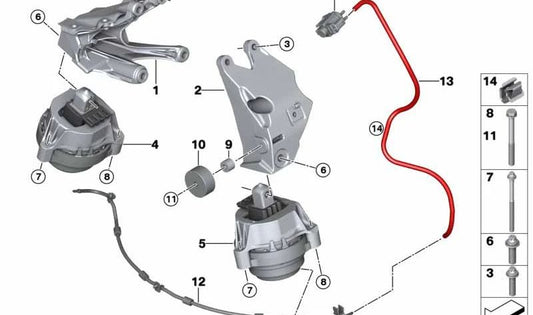 Amortiguador de vibraciones OEM 22116781991 para BMW G30, G12, F15, F16. Compatible con modelos: 545e xDrive, 740Li xDrive, X5 xDrive30d/40d/M50d, X6 xDrive30d. Original BMW.
