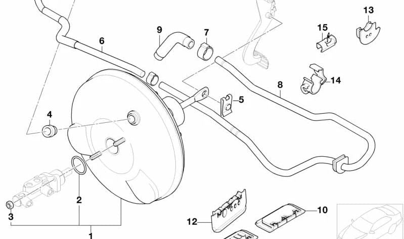 Junta de vacío OEM 34336893085 para BMW E81, E82, E87, E88, E46, E90, E91, E92, E93, F90, G30, G31, G32, G11, G12, E84, G01, F97, G02, F98, E72, E85, E86, E89, R50, R52, R53. Original BMW.