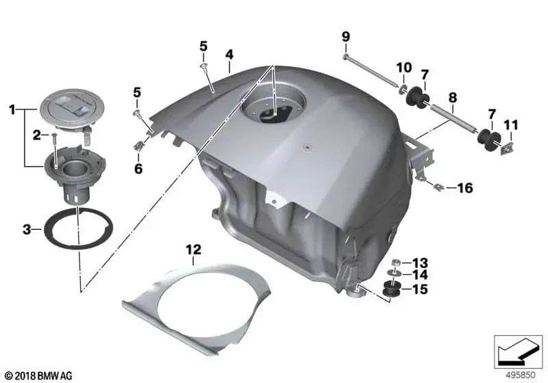 Parafuso sextavado para modelos BMW E46, E39, K42, K46, K47, K63, K66, K67 (OEM 11122247194). BMW original