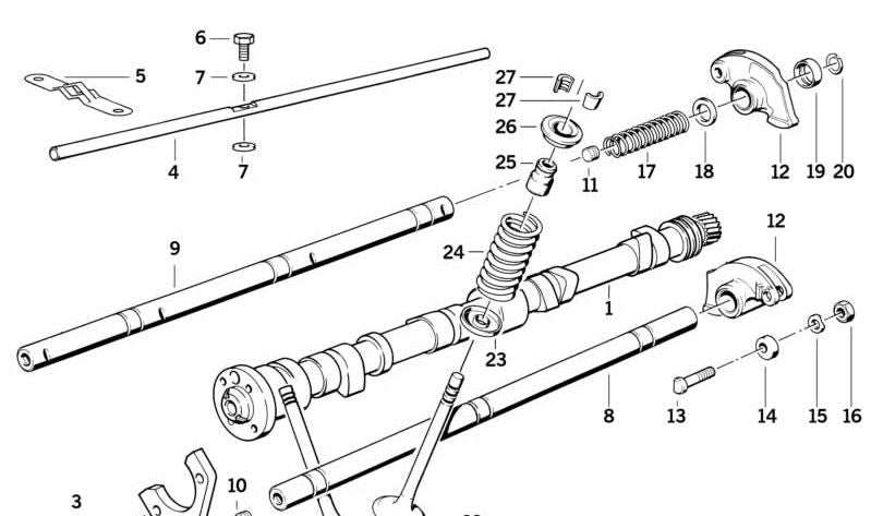 Válvula de escape OEM 11341251498 para BMW E21, E30, E12, E28. Original BMW.