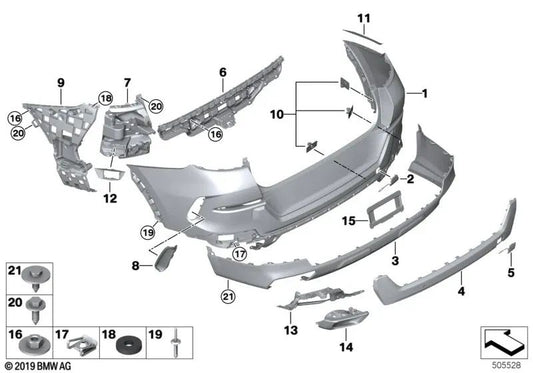 Rear Lower Bumper Trim for BMW X6 G06 (OEM 51129879682). Original BMW.