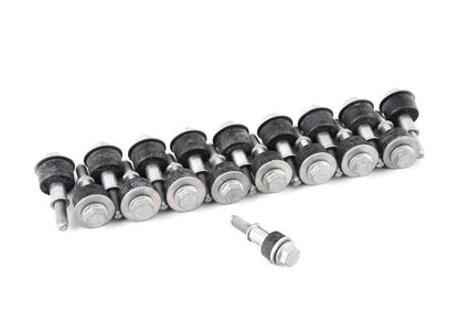 Juego fijaciones exteriores OEM 11120036235 para BMW E46, E90, E91, E92, E93, E39, E60, E61, E63, E64, E38, E65, E66, E83, E53, E70, E71. Original BMW.