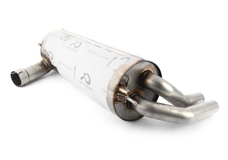 M Performance silencer OEM 18302411186 for BMW F30, F31, F32, F33, F36. Original BMW spare part.
