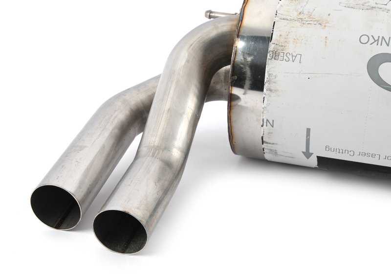 M Performance silencer OEM 18302411186 for BMW F30, F31, F32, F33, F36. Original BMW spare part.