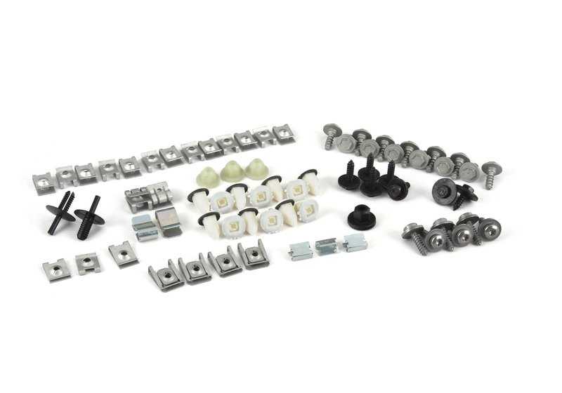 Kit de montaje parachoques trasero OEM 51122410279 para BMW X3 E83, E83N. Original BMW.