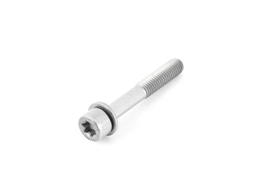 M8X55 OEM washer screw 07129906157 for BMW F07, F10, F11, F06, F12, F13, F01, F02, F15, F85, F16, F86. Original BMW.
