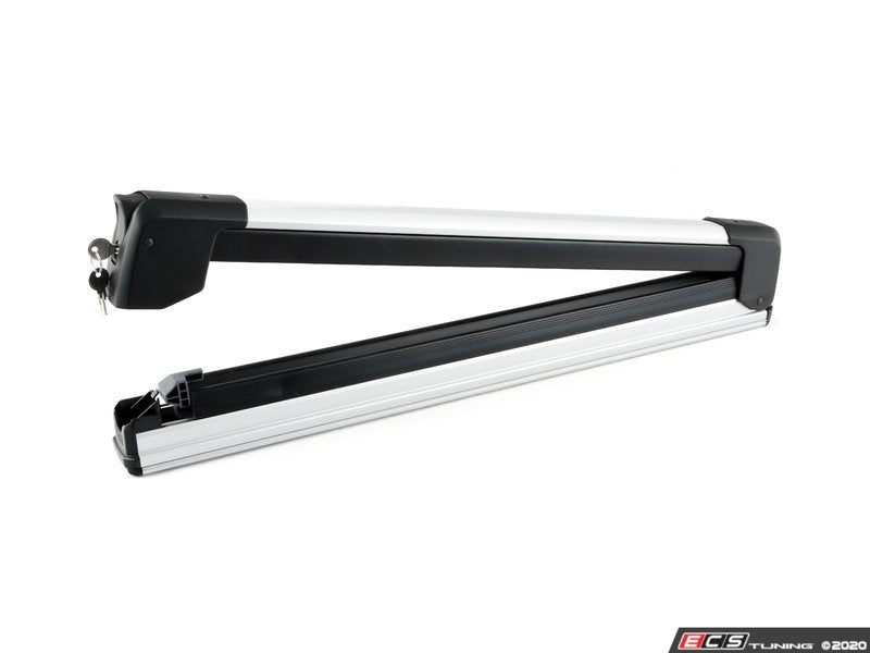 Rack lateral extensível para esqui e snowboard com trava antirroubo OEM 82722326528 para MINI R50, R53, R56, F55, F56, Clubman R55/F54, Countryman R60/F60/U25, Paceman R61... e muito mais. MINI originais.