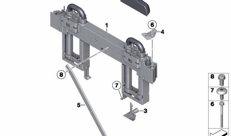 Tampa BMW 6 F12, F12N (OEM 54627276732). BMW original