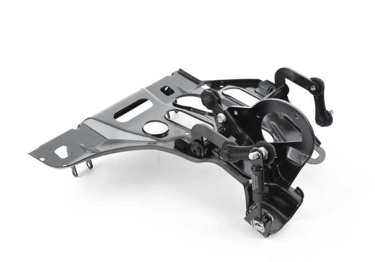 Soporte izquierdo de ajuste de faro OEM 63121970565 para BMW Serie 8 E31 (840Ci, 840i) modelos con motor M60 y M62. Compatible con transmisión manual y automática. Original BMW.