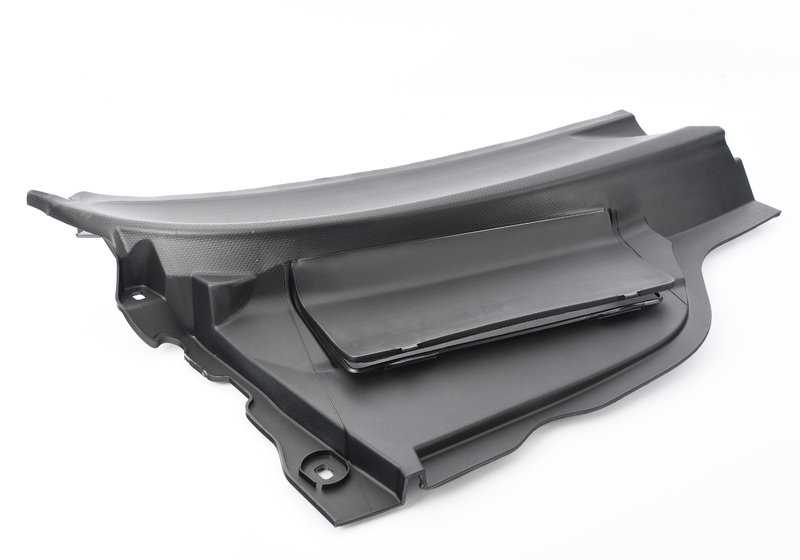 Cubierta lateral derecha OEM 51132751210 para MINI R55, R56, R57 (todos los modelos: Cooper, Cooper S, Cooper D). Pieza exterior original MINI para paso de rueda delantero derecho.