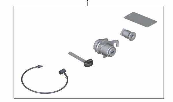 Cierre uniforme mecánico OEM 51217296465 para MINI F56, F55, Clubman F54, Cabrio F57, Countryman F60... y más. Original MINI.