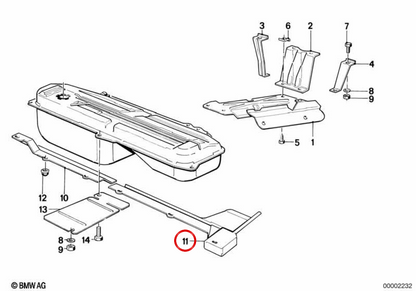 Deflector de aire OEM 16111178949 para BMW E30. Original BMW.