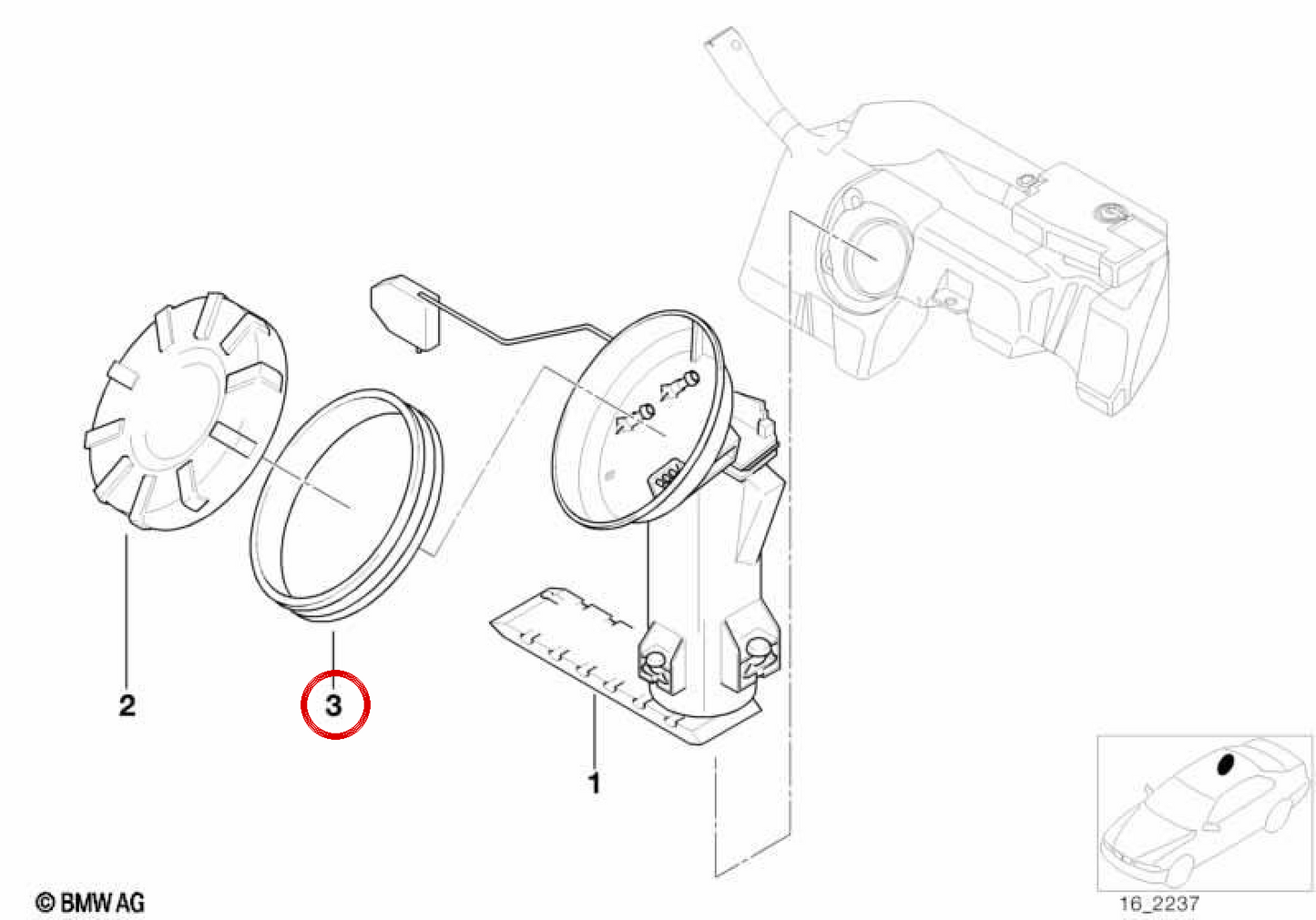 OEM -Gummiverbindung 1611179637 für BMW E36, E34, E31. Original BMW.