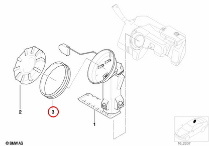 OEM -Gummiverbindung 1611179637 für BMW E36, E34, E31. Original BMW.