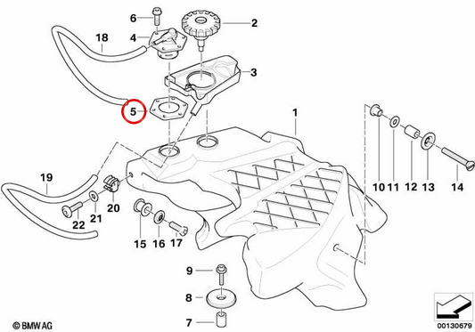 Junta OEM 16112347009 para motos BMW C 600 Sport, C 650 Sport, F 650 GS, G 650 GS, R 1200 RT, K 1200 S… e mais. Original BMW Motorrad
