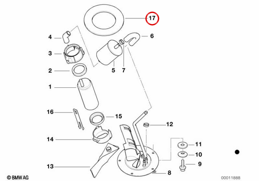 Scheda OEM 16112347604 per BMW Motorrad K 1200 RS (KK58) 1996–2001. Adatto al sistema di alimentazione. BMW MOTORAD originale.