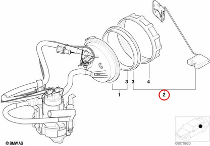 OEM -Kraftstoffspiegel -Sensor 16116753453 für BMW E52. Original BMW.