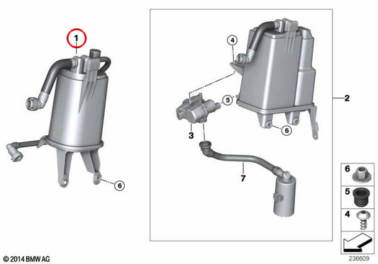 OM Active Carbon Filter 16117164404 für BMW E70, E71. Original BMW.